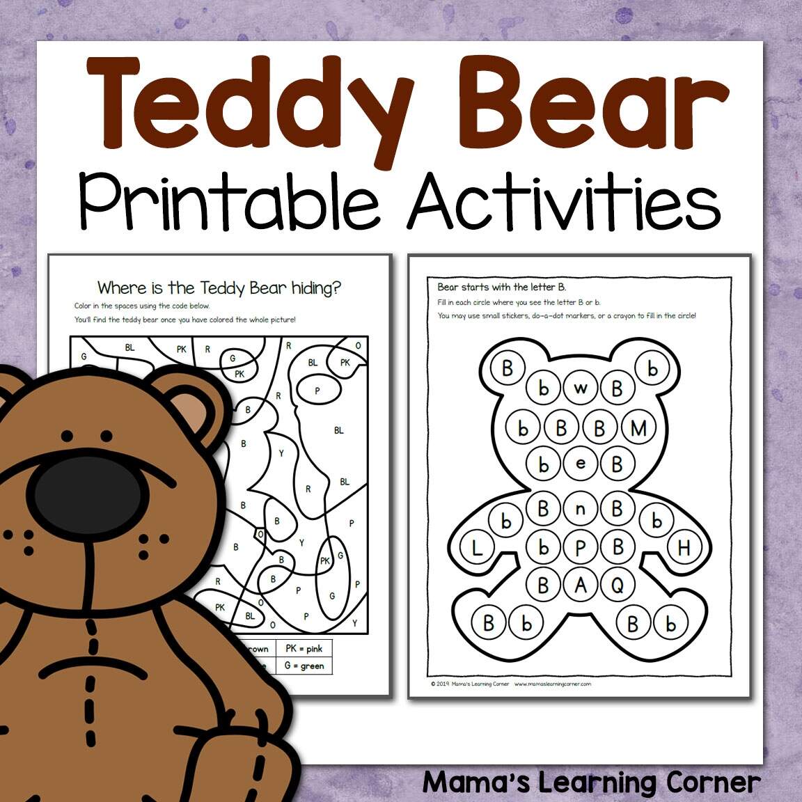 Teddy Bear Printable Activities Mamas Learning Corner