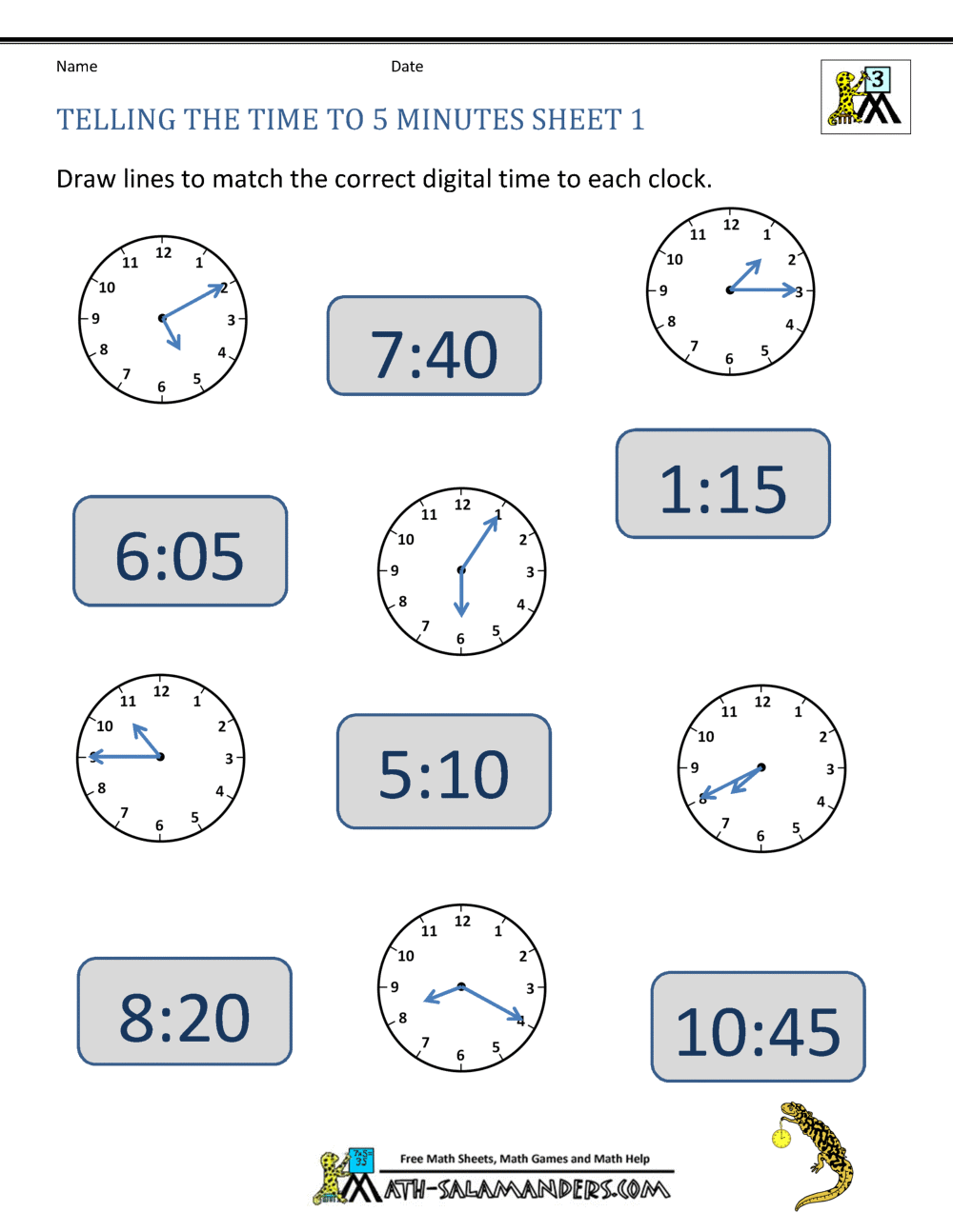 60 Free Telling Time Worksheets Teach Prints