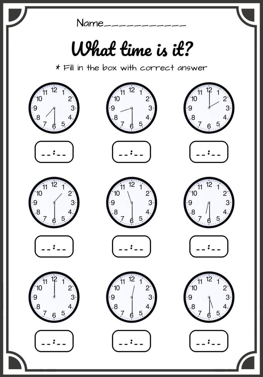 Telling Time To The Nearest 5 Minutes No Prep Worksheets Made By Teachers