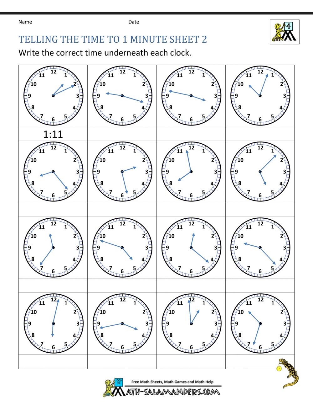 Telling Time Worksheets Grade 4 To The Nearest Minute Free Printable Telling Time Worksheets Paper Trail Design