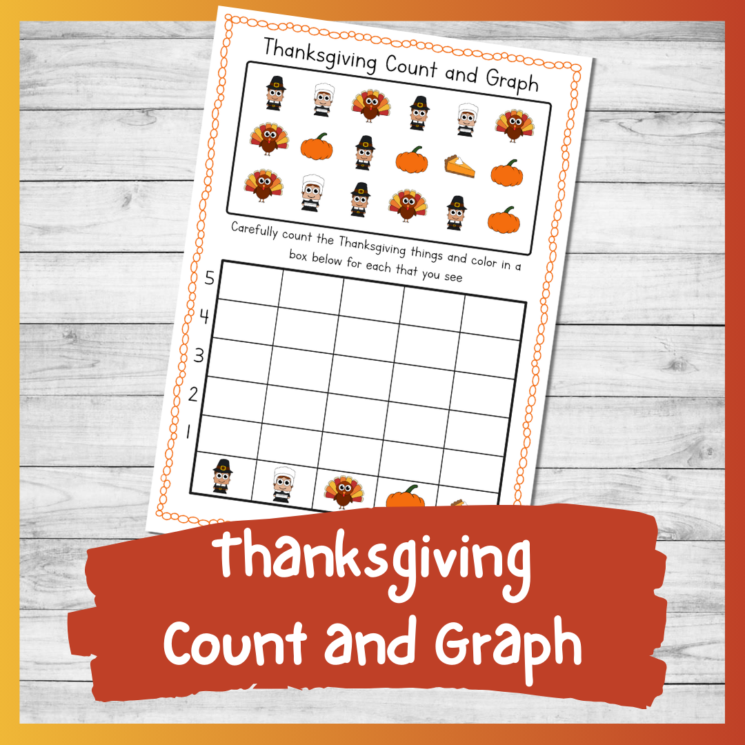 Thanksgiving Count And Graph Worksheet Printable Kindergarten Math Activity Nurtured Neurons Thanksgiving Count And Graph Worksheet Printable Kindergarten Math Activity Nurtured Neurons