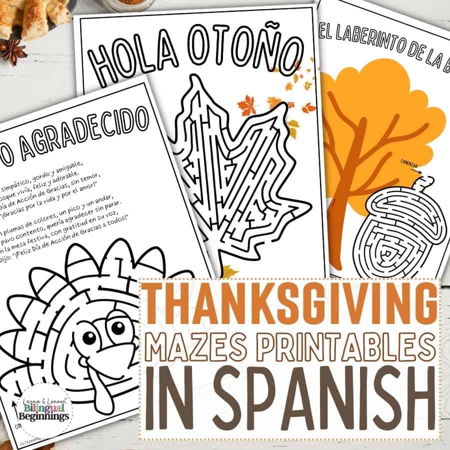 Thanksgiving Maze Free Printable In Spanish Bilingual Beginnings Thanksgiving Maze Free Printable In Spanish Bilingual Beginnings