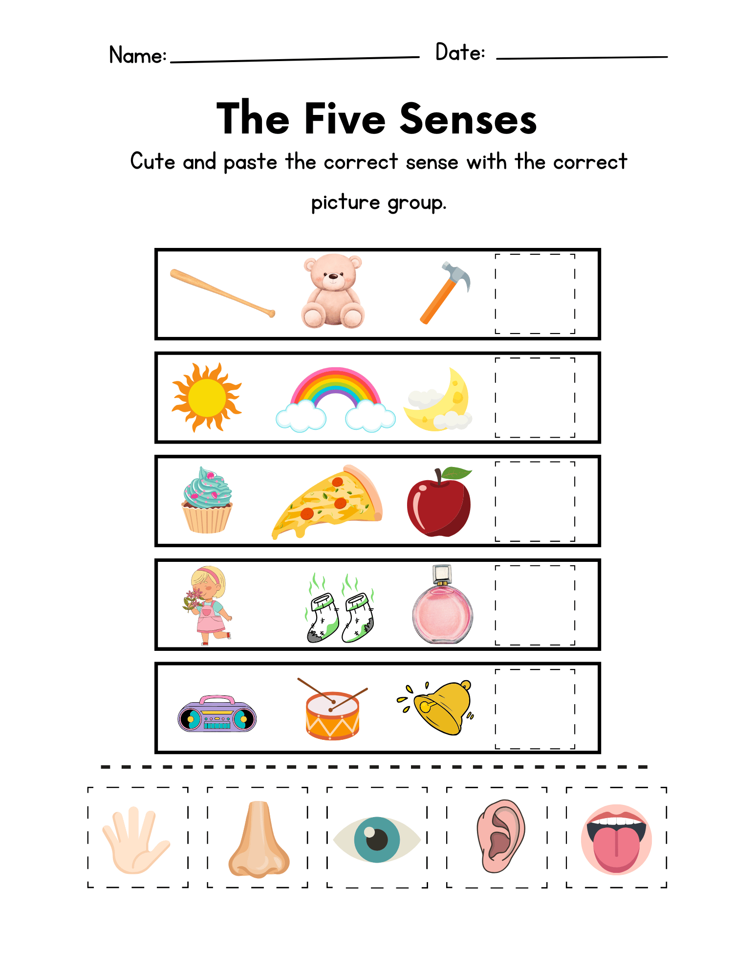 The Five Senses Worksheet Education World The Five Senses Worksheet Education World