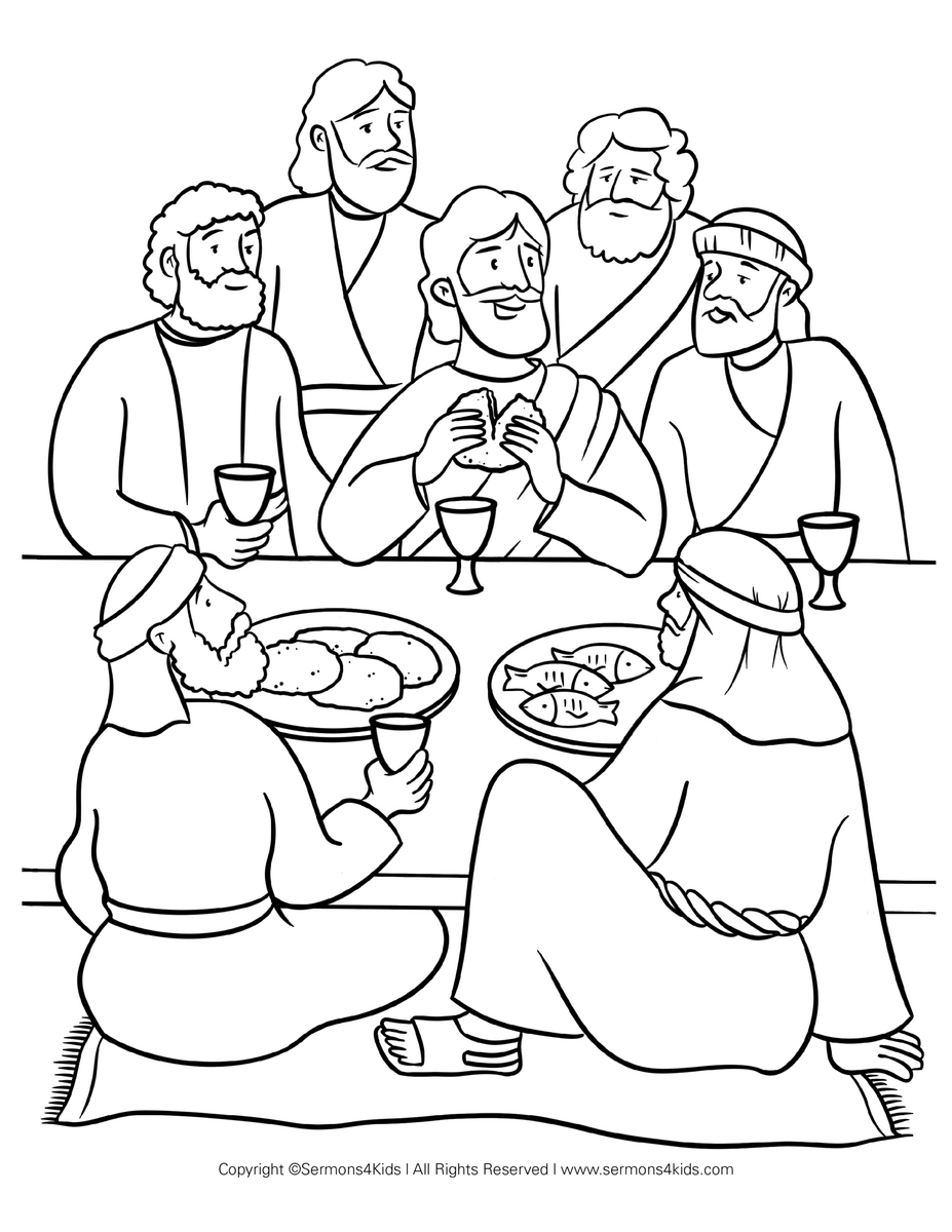 The Last Supper Children S Sermons From Sermons4Kids Sermons4K The Last Supper Printables Simple Living Creative Learning
