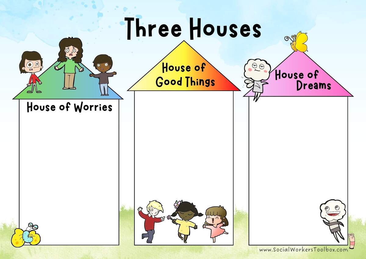 The Three Houses Templates Free Social Work Tools And Resources SocialWorkersToolbox