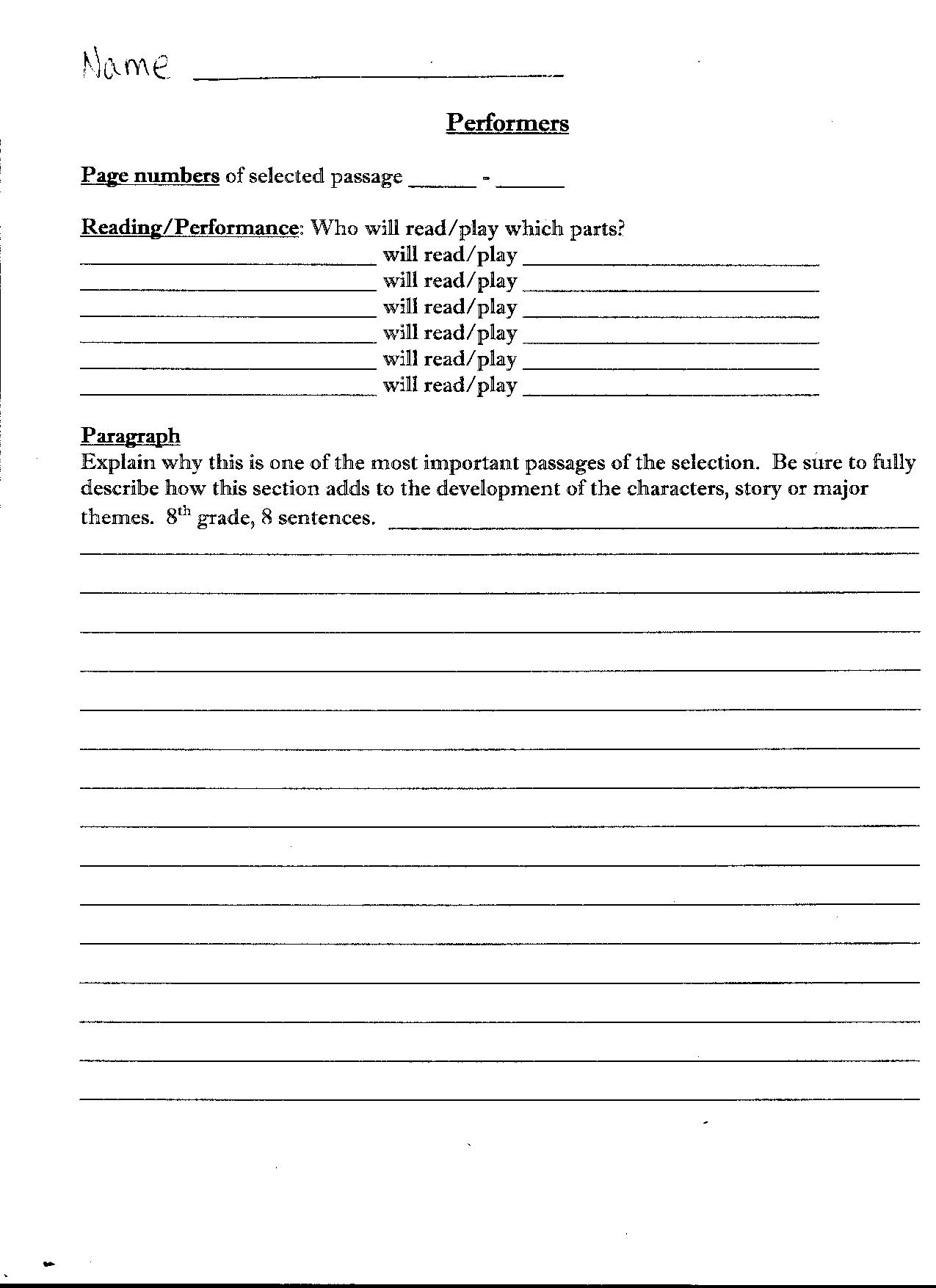 TmsLA8 The Giver Assignments