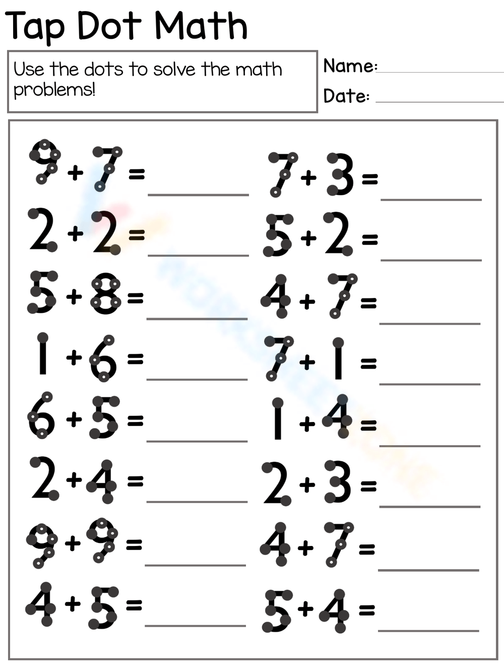 40 Fun Creative Touch Math Worksheets Worksheets Library