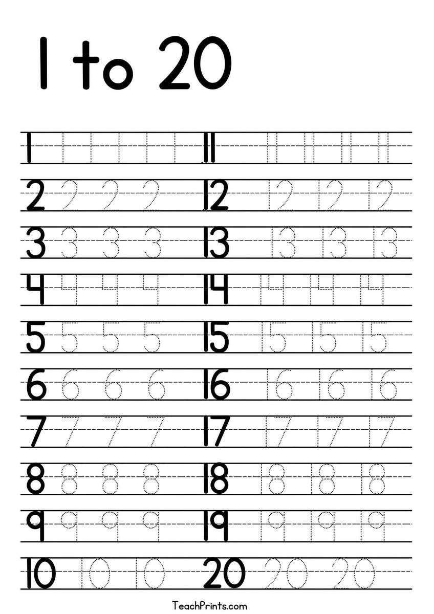 Counting Objects 1 20 Worksheet Homeschool Kindergarten PDF Pattern Etsy