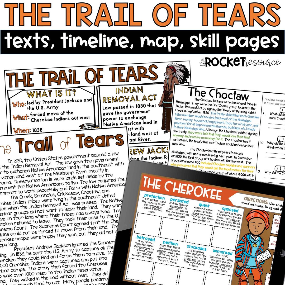 Trail Of Tears Texts And Activities Indian Removal Act The Rocket Resource Trail Of Tears Texts And Activities Indian Removal Act The Rocket Resource