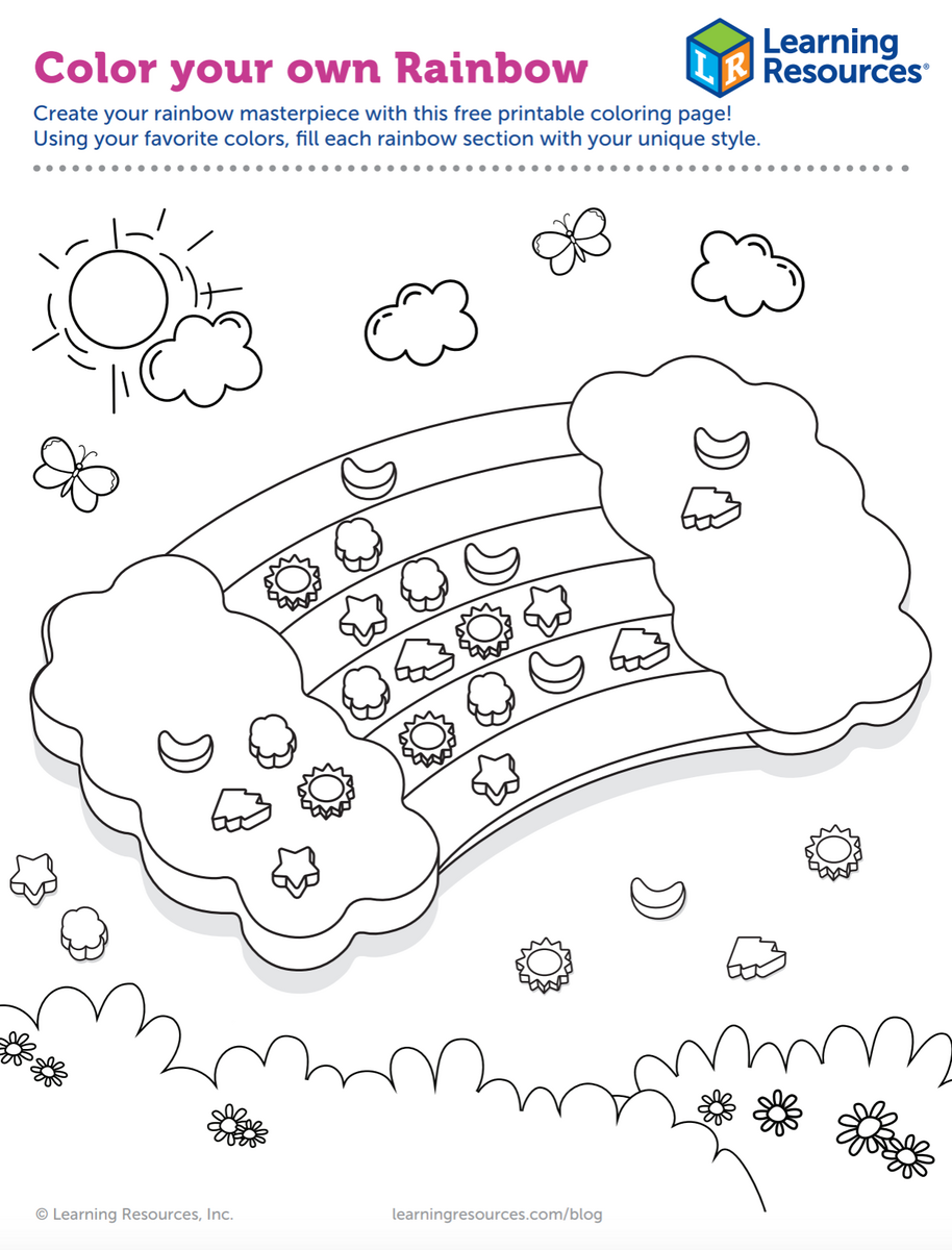Unleash Your Child S Creativity With Learning Resources Color Your Own Rainbow Printable Rainbow Find And Color The Number Worksheets