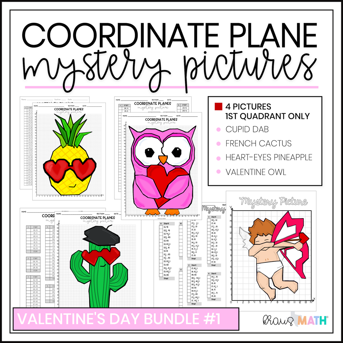 Valentines Day Bundle 1 Coordinate Plane Activity Kraus Math Worksheets Library Valentines Day Bundle 1 Coordinate Plane Activity Kraus Math Worksheets Library