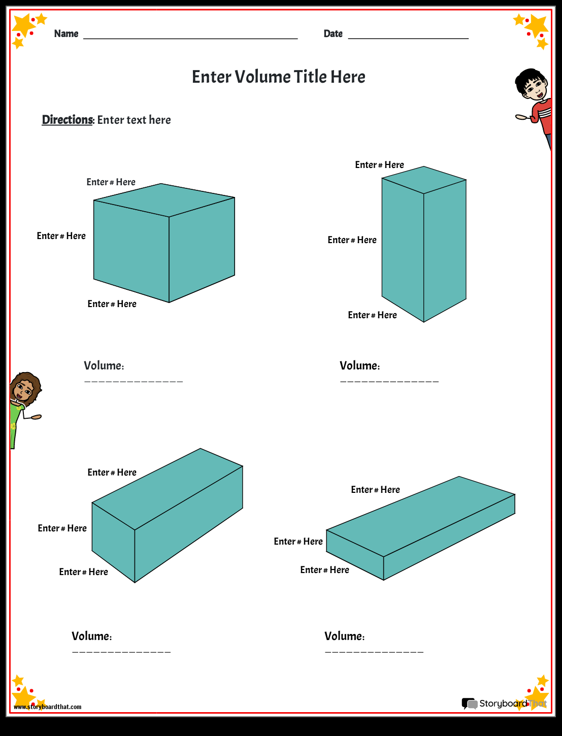 Volume Worksheets Create Customize With Storyboard That Volume Worksheets Create Customize With Storyboard That