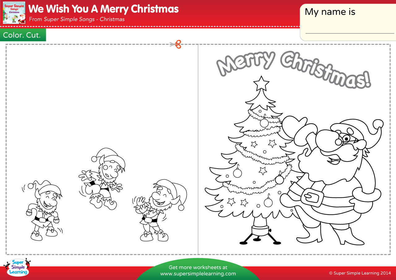 We Wish You A Merry Christmas Worksheet Make A Chirstmas Card Super Simple