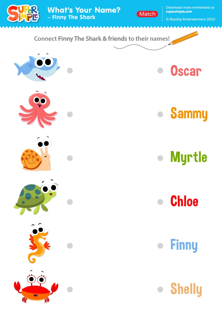 What s Your Name Finny The Shark Super Simple